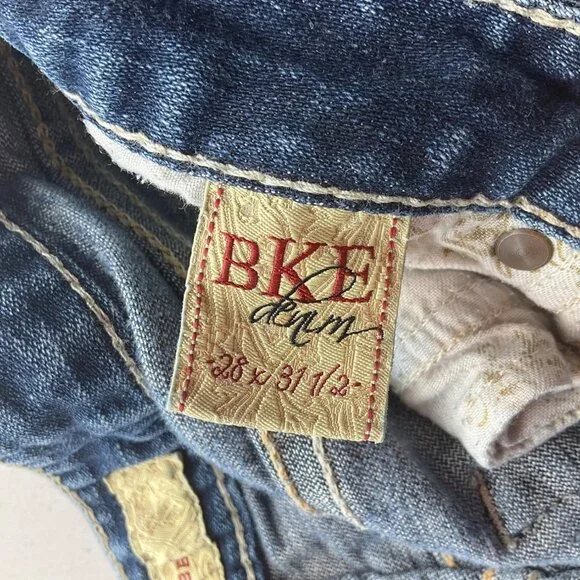 BKE Womens 28 Libby Stretch Bootcut Denim Jeans Y2K Low Rise Western - Picture 5 of 15